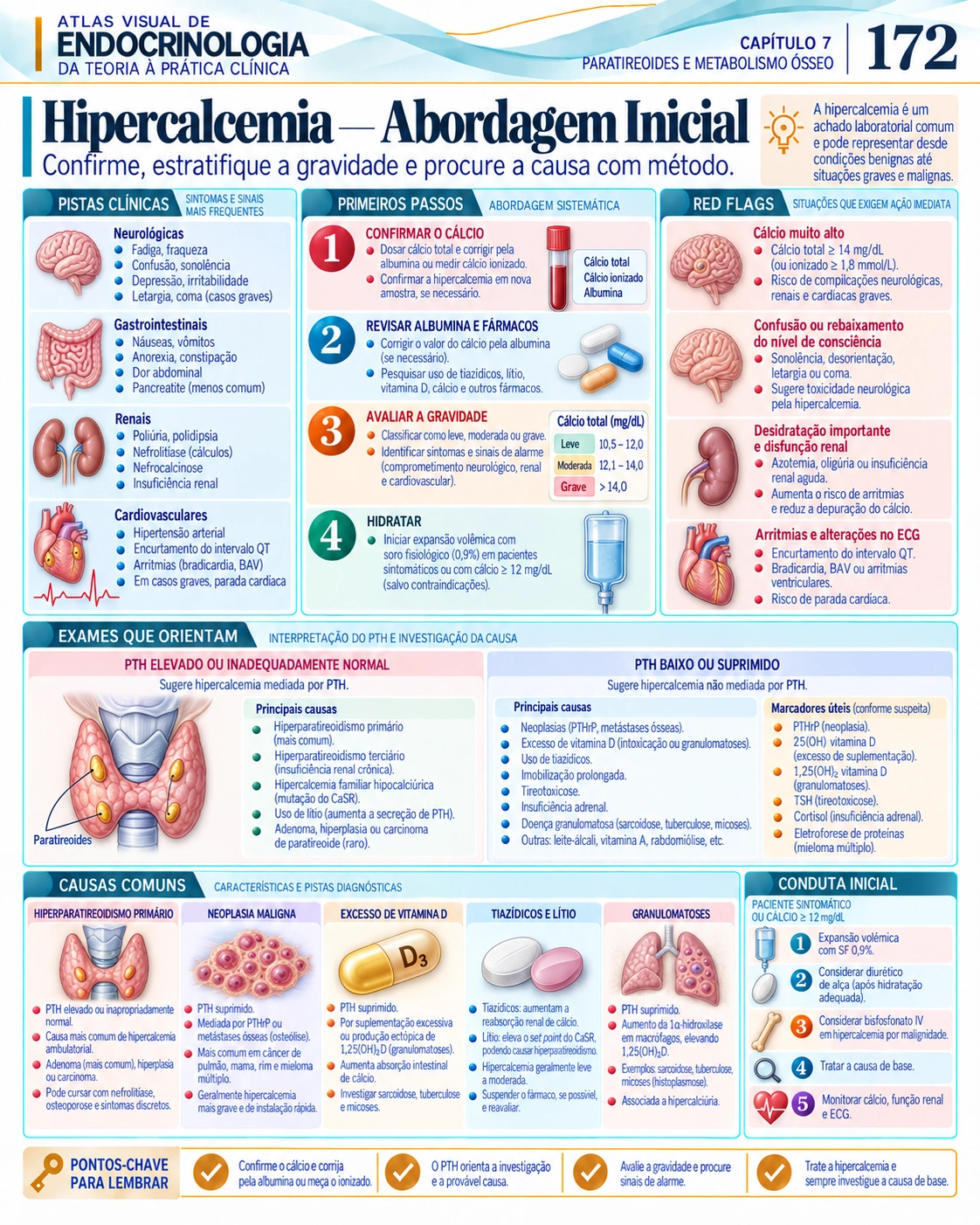 Hipercalcemia — Atlas Visual de Endocrinologia, página 172